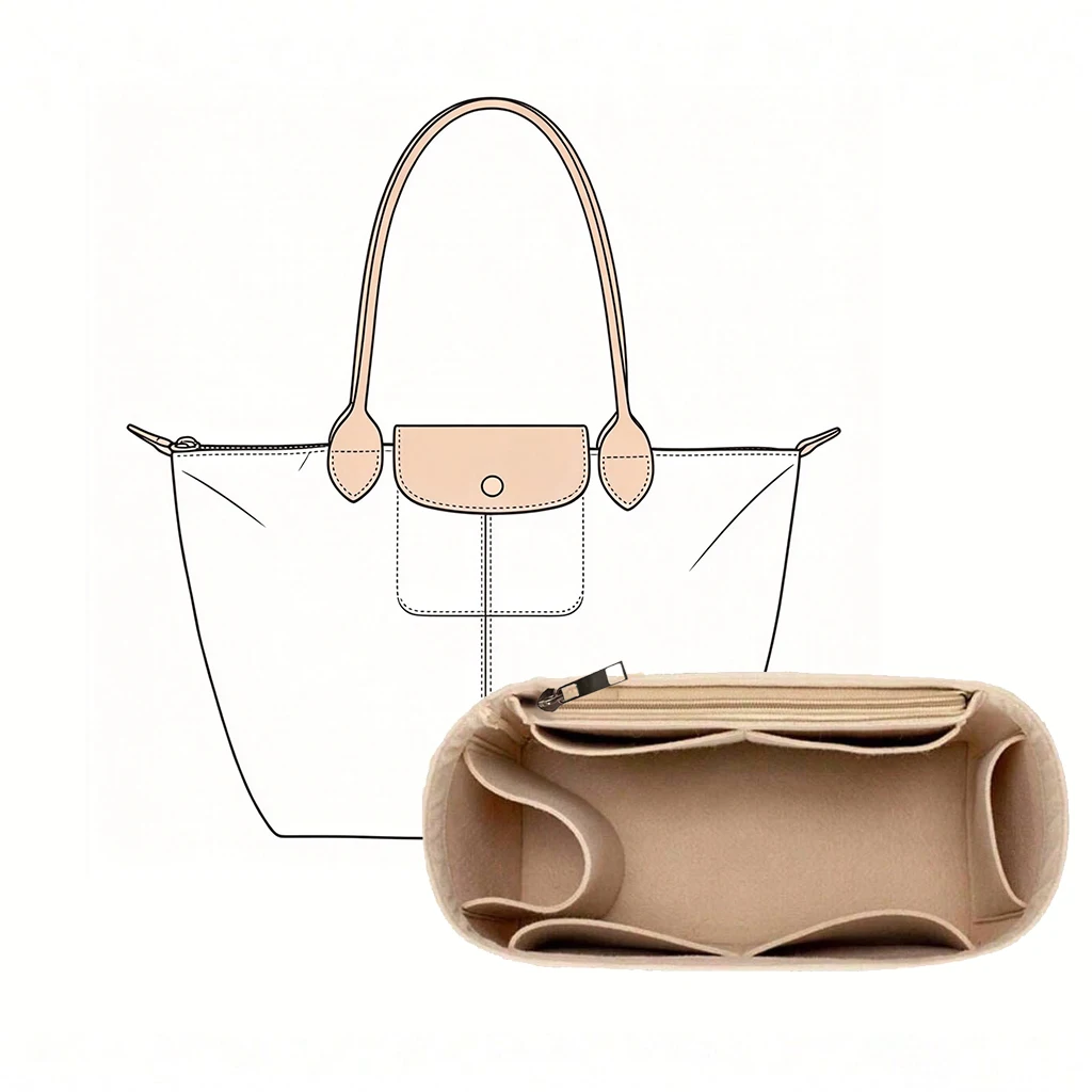 Makeup - Organisateur de sac en feutre, insert